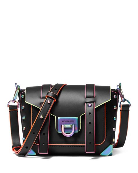 michael kors black rainbow purse|michael kors black rainbow bag.